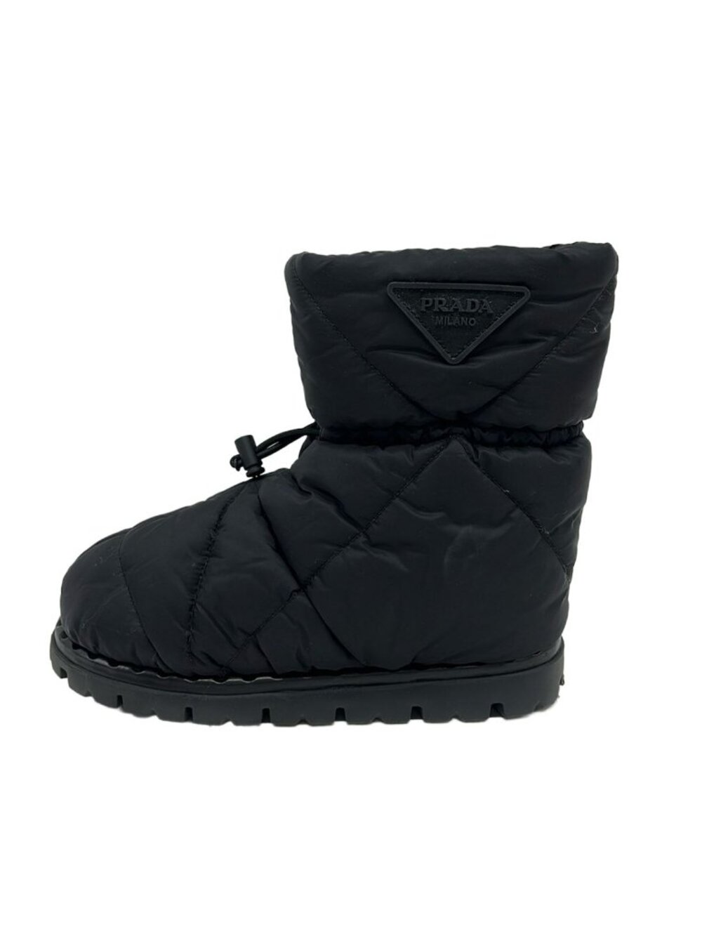 Prada Short Boots Black Quilted Re-Nylon